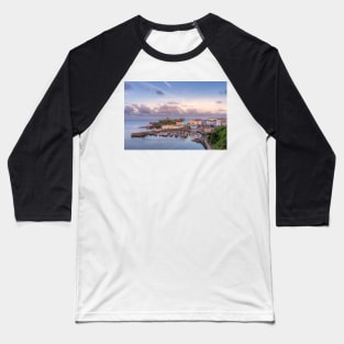 Tenby Harbour Sunset Baseball T-Shirt